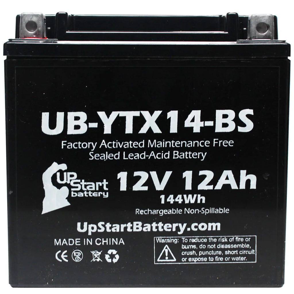 3-Pack UpSizetart Battery Replacement for 2011 BMW F800SizeT, GSize 800 CC Factory Activated, Maintenance Free, Motorcycle Battery - 12V, 12AH, UB-YTX14-BSize