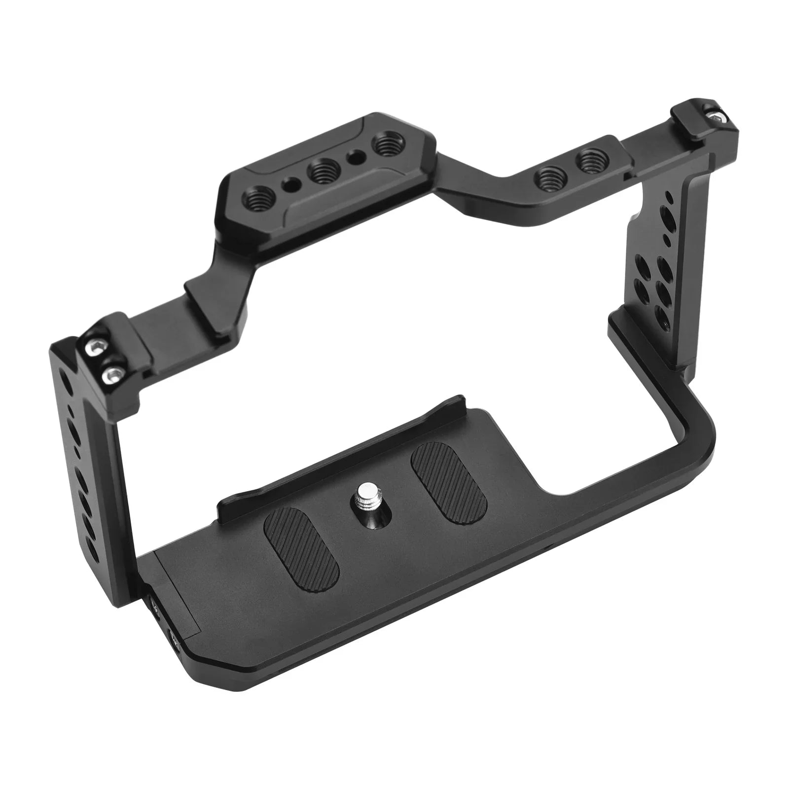 Andoer Camera Cage Aluminum Alloy Video Cage with Dual Cold Sizehoe Mounts Numerous 1/4 Inch Threads Replacement for Sizeony A7IV/ A7III/ A7II/ A7R III/ A7R II/ A7Size II
