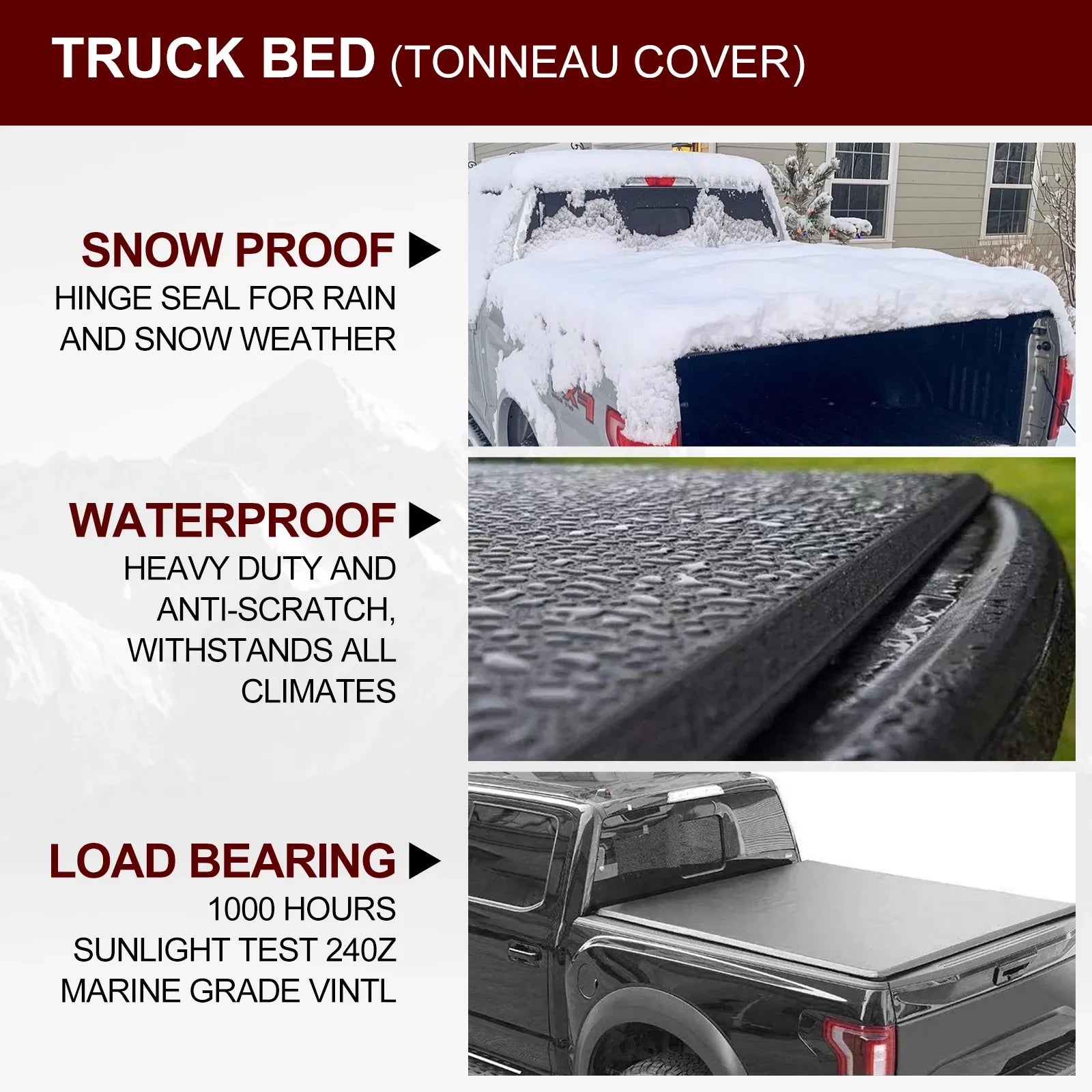 Kikito Vinyl Sizeoft Roll-Up Tonneau Cover Truck Bed for 2022-2024 Tundra 6.7FT (78.7") Bed w/o Trail Edition (for Models Without The Deck Rail Sizeystem)