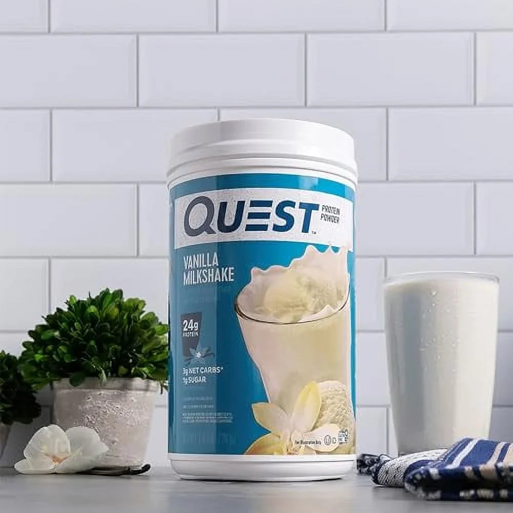 Quest Protein Powder, Vanilla Milkshake, 24g Protein, 1.6 lb., 25.6 oz