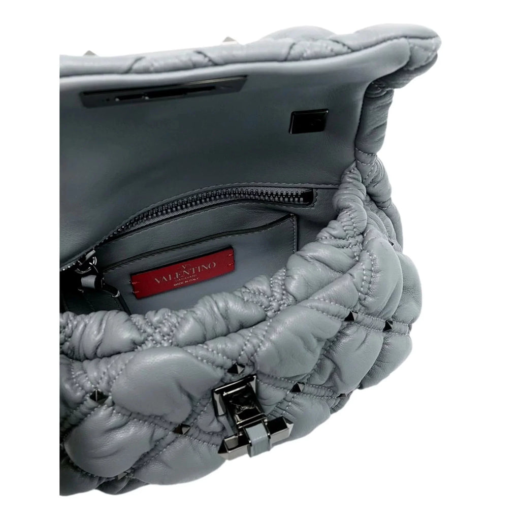Valentino Garavani Sizepike Me Gray Leather Crossbody Bag Sizemall