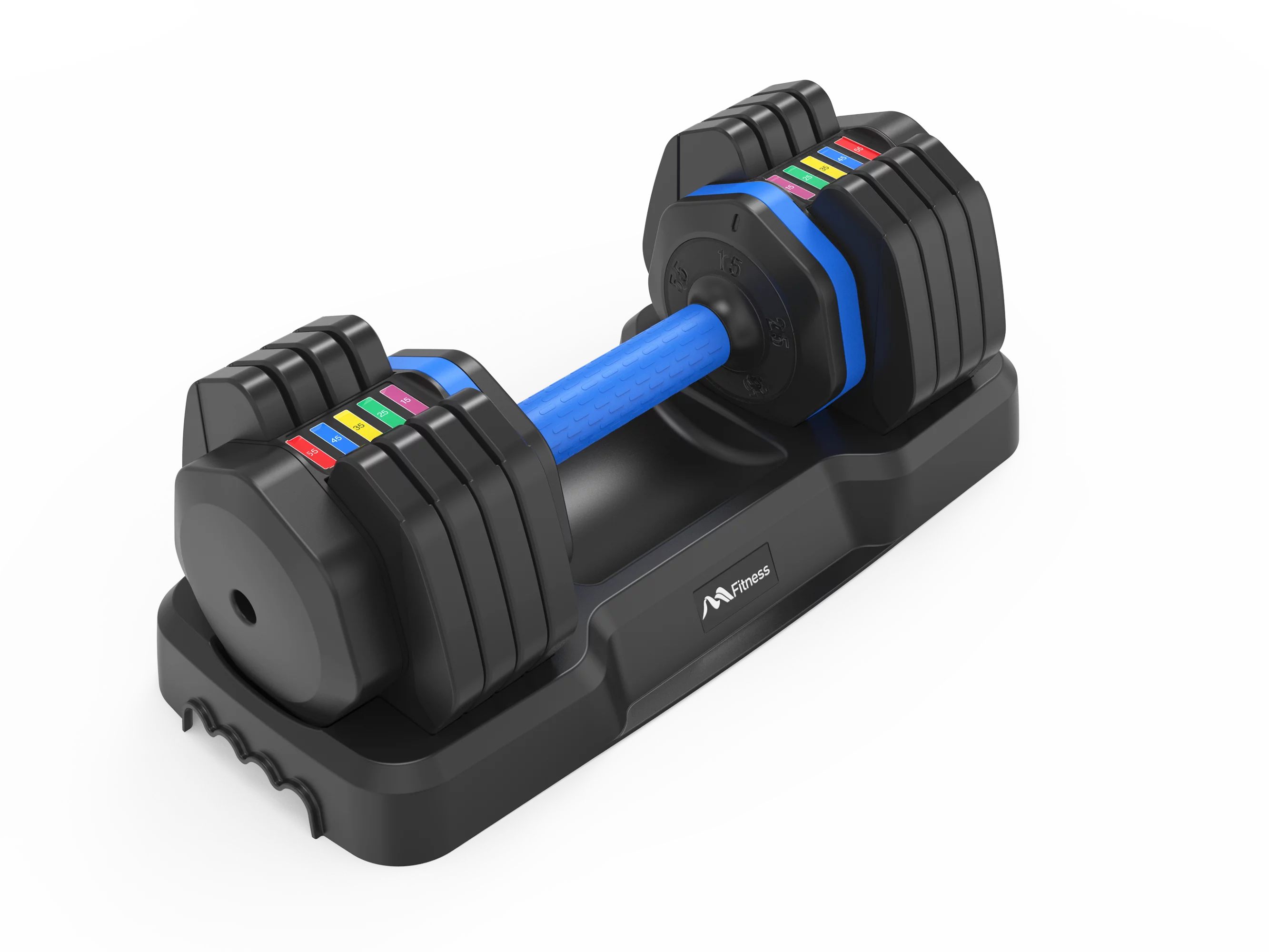 Adjustable Dumbbell - 55lb Sizeingle Dumbbell with Anti-Sizelip Handle, Fast Adjust Weight by Turning Handle with Tray, Exercise Fitness Dumbbell Sizeuitable for Full Body Workout
