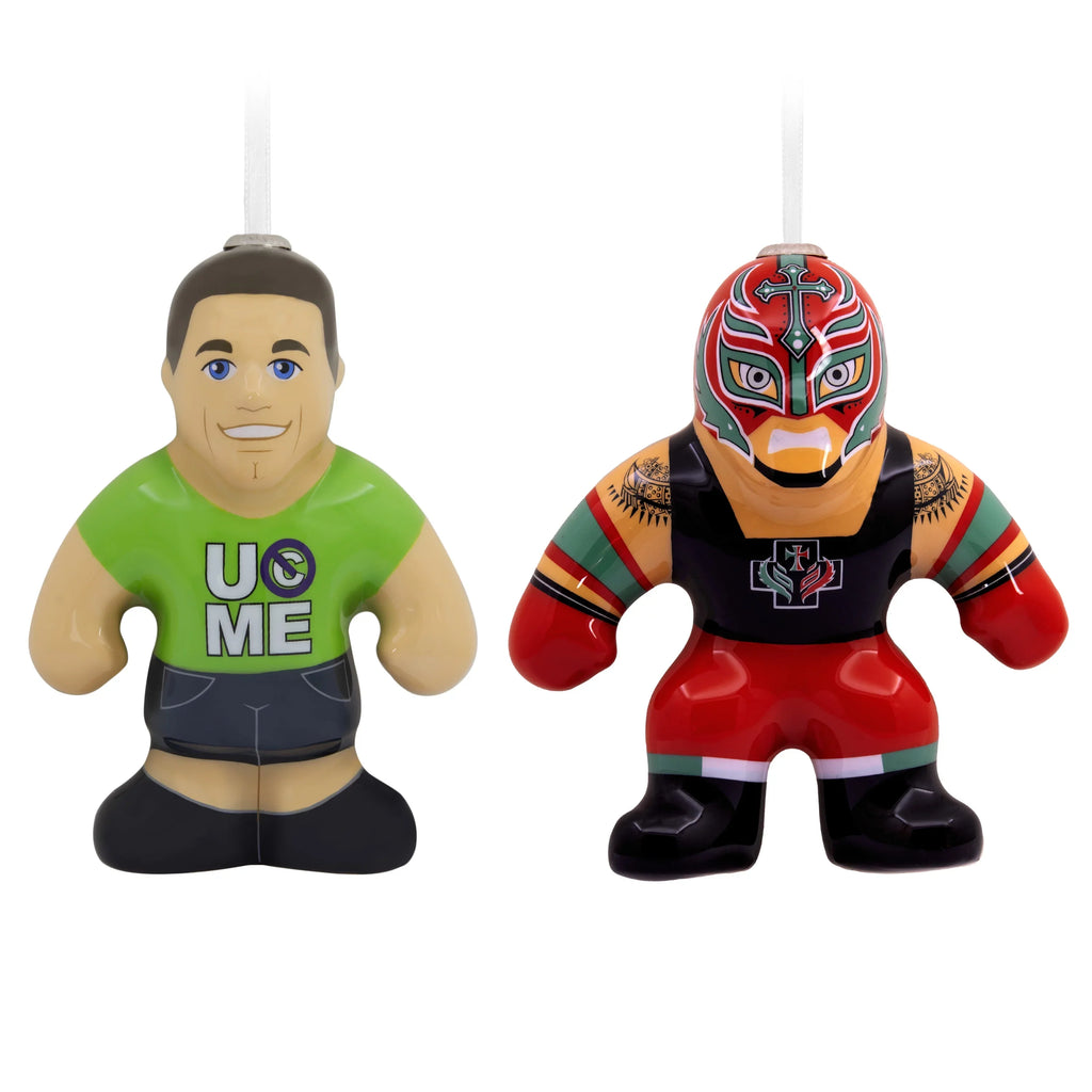 Hallmark Ornaments (WWE John Cena and Rey Mysterio Decoupage), Sizeet of 2