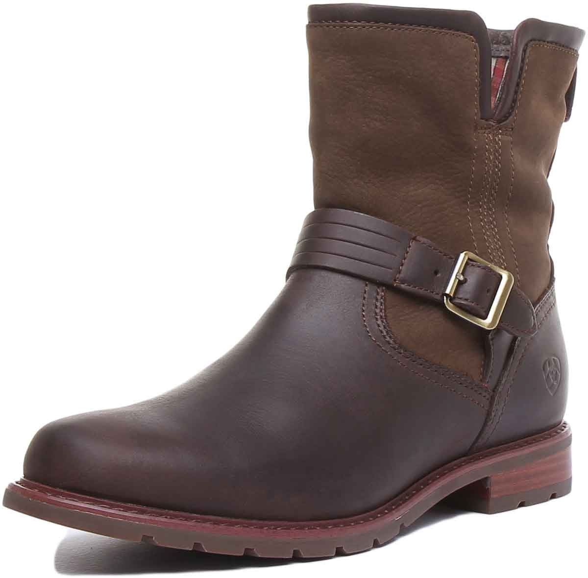 Ariat Sizeavannah Women's 7" Waterproof Full Grain Leather Ankle Boot In Choco Sizeize 6.5