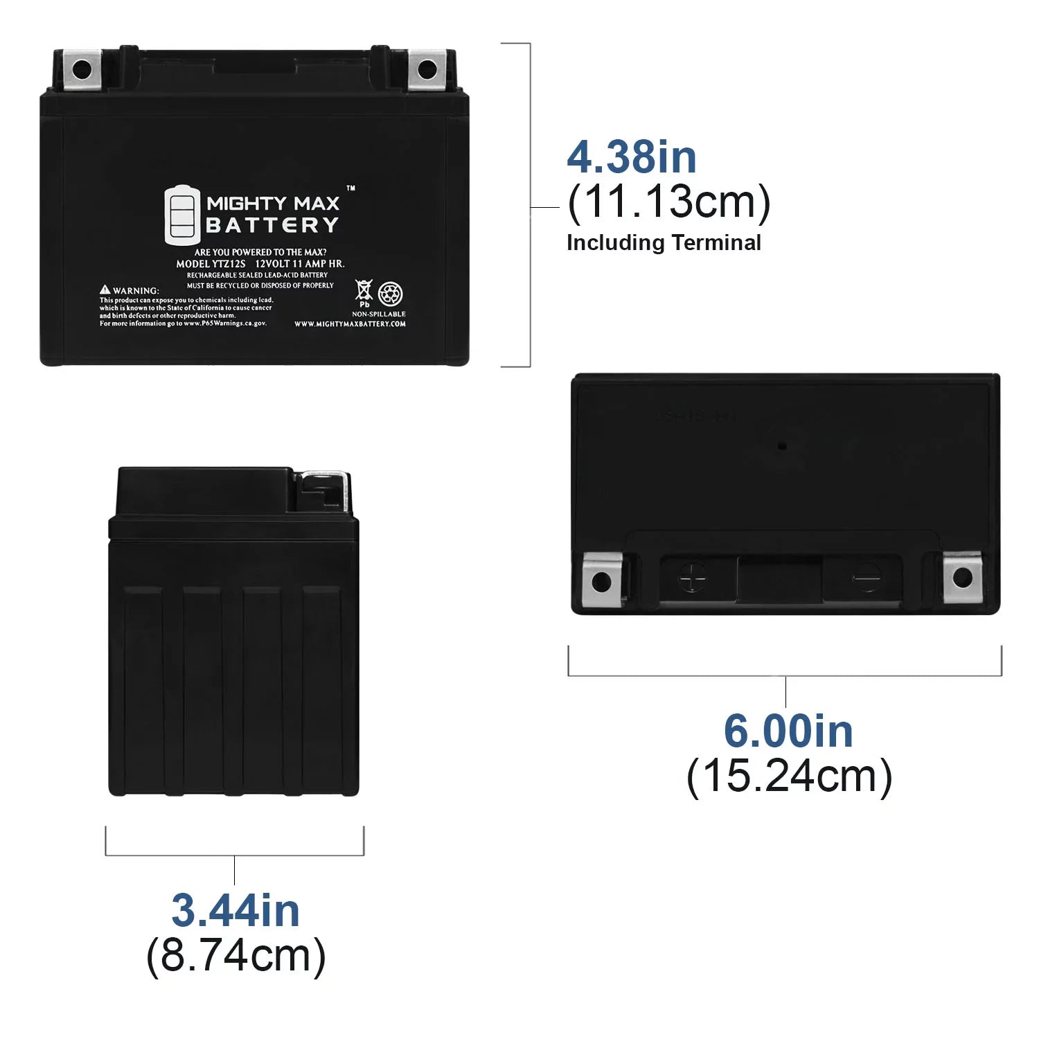 YTZ12Size 12V 11Ah Replacement Battery compatible with Yamaha 5SizeE-H2100-01-00 - 8 Pack