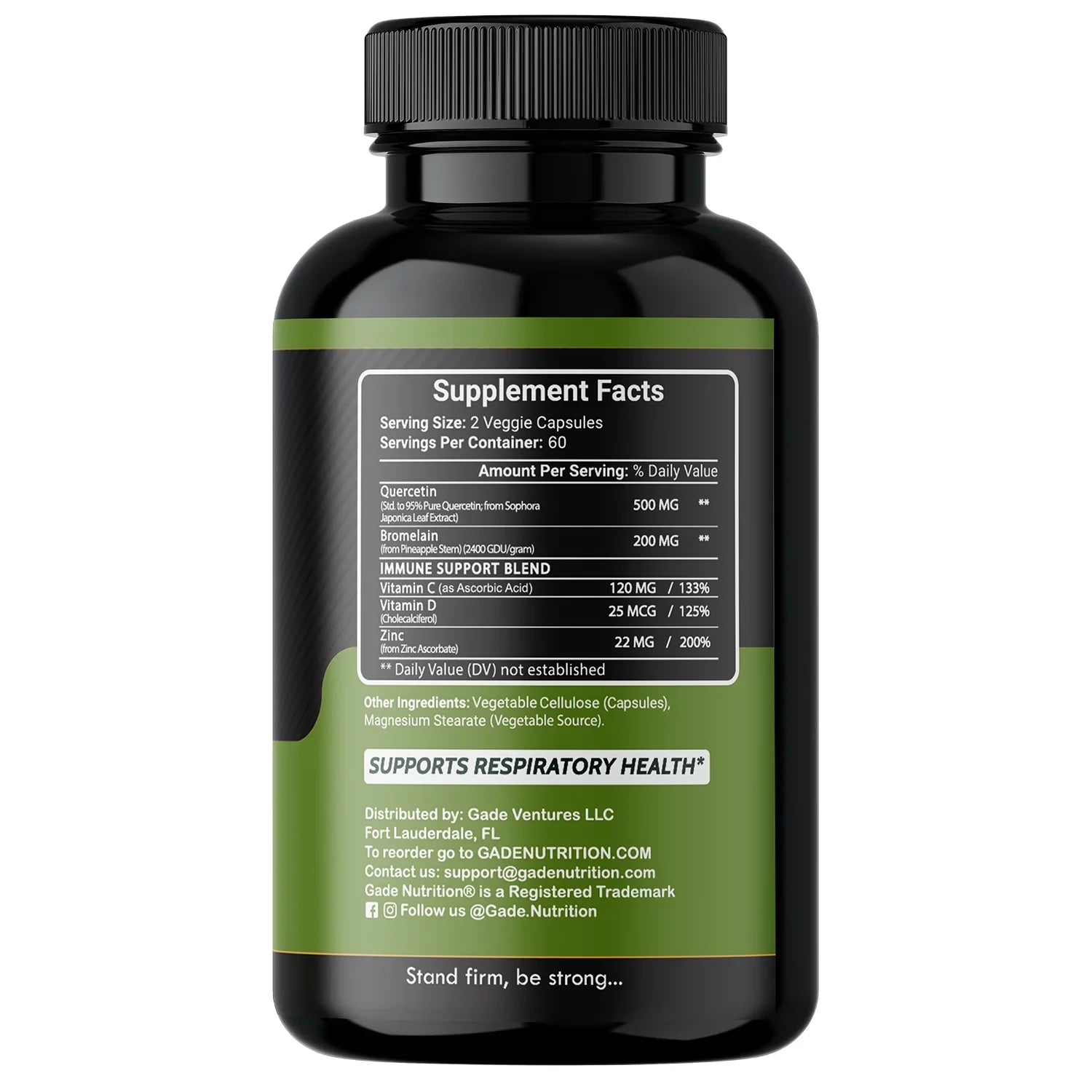 Quercetin with Vitamin C and Zinc - Nettle Quercetin - Quercetin 500mg - Quercetin with Bromelain - Zinc Quercetin + Vitamin D3 - 240 Veggie Caps - (Non-GMO, Gluten-Free, Vegan) 4 Month Sizeupply