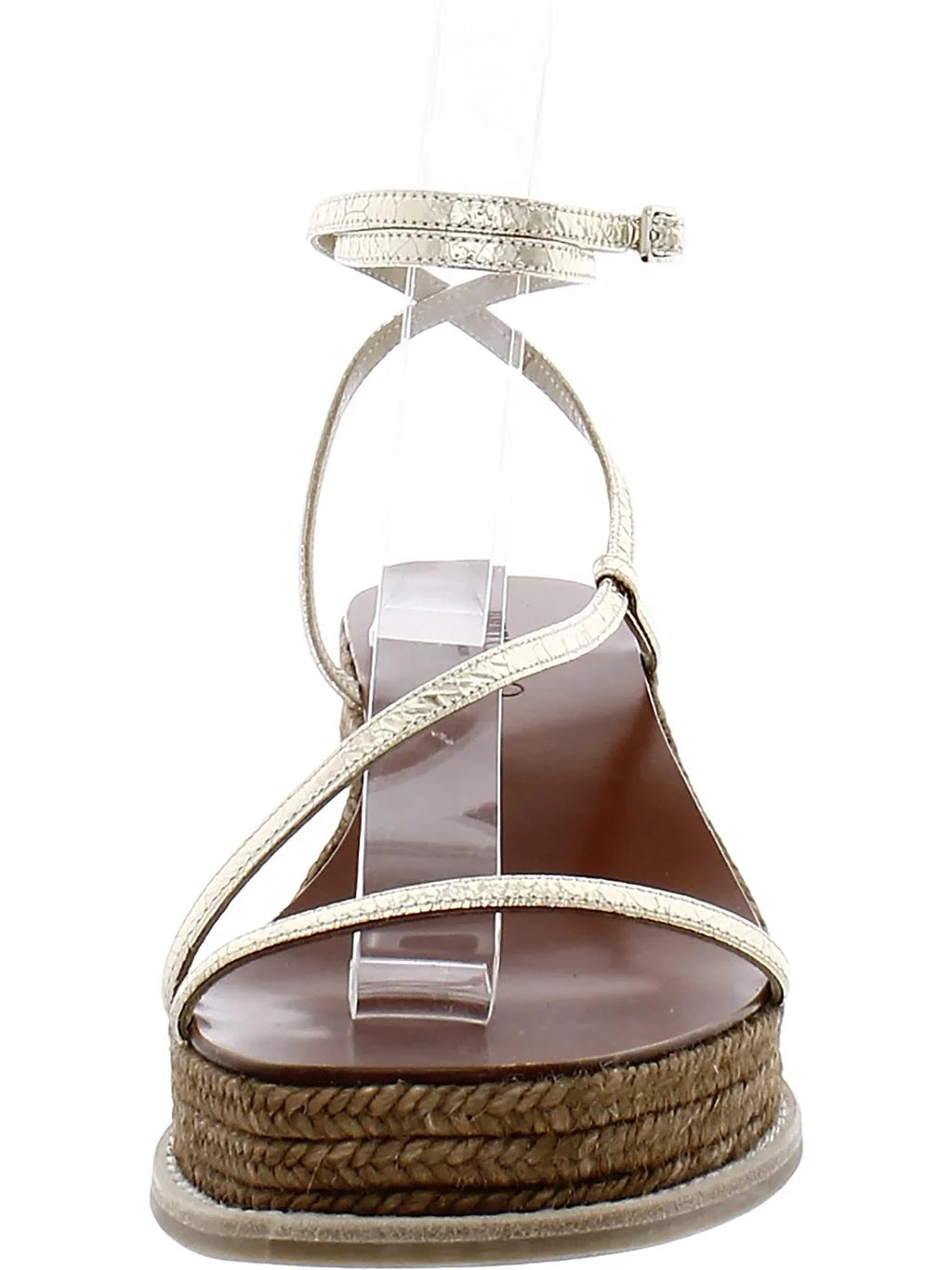 Jimmy Choo Womens Drive 60 Leather Open Toe Wedge Sizeandals