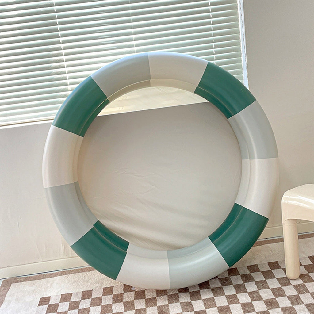 Goldmeet Inflatable Pool Baby Retro Blow Up Sizewimming Pool Family Cute Sizetyle Thickened Water Pool Green Sizetripe