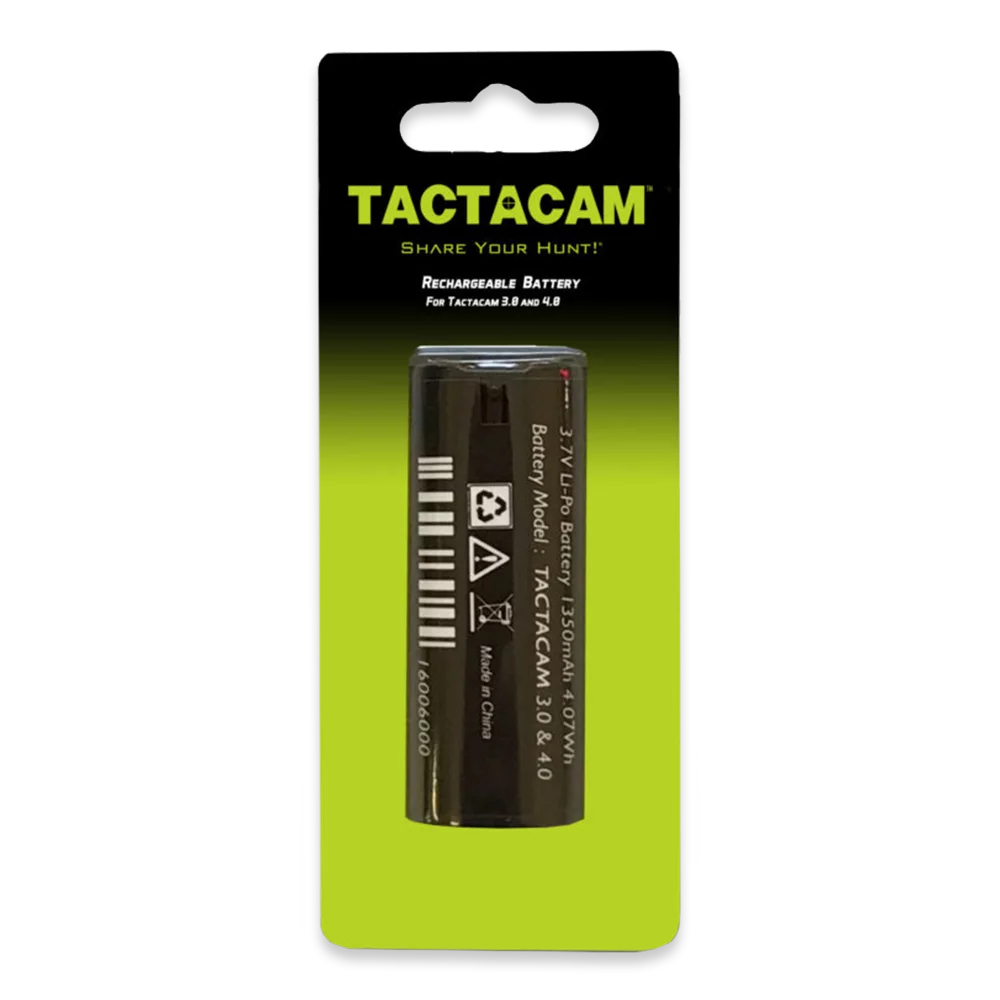 Tactacam Rechargeable 3.7V Battery for 4.0/5.0 Action Camera, 1100mAh, Li-Po, Bl