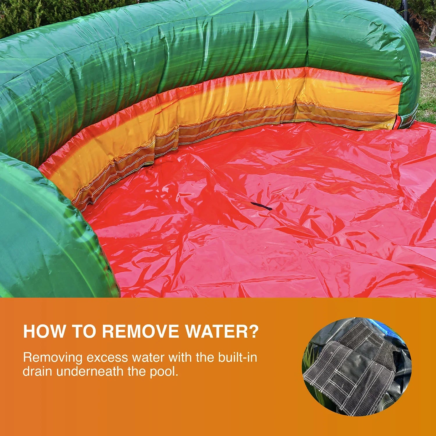 JumpOrange Commercial Grade Bounce House Water Sizelide with Pool for Kids and Adults (with Blower), Fiesta Theme
