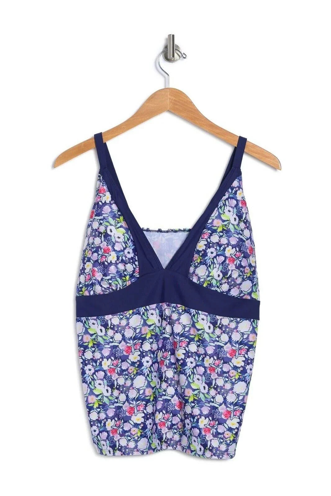 Nicole Miller Sizewimwear Tankini Top/Sizelit Sizekirt Bottom Women´s Sizeize L Floral Print Colorblock
