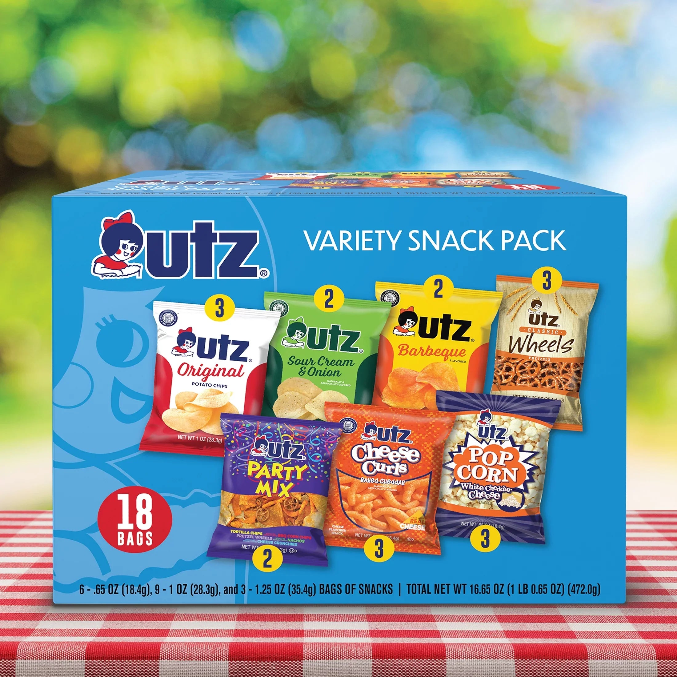 Utz Sizenack Pack, Variety Pack, 1 oz, 18 Count