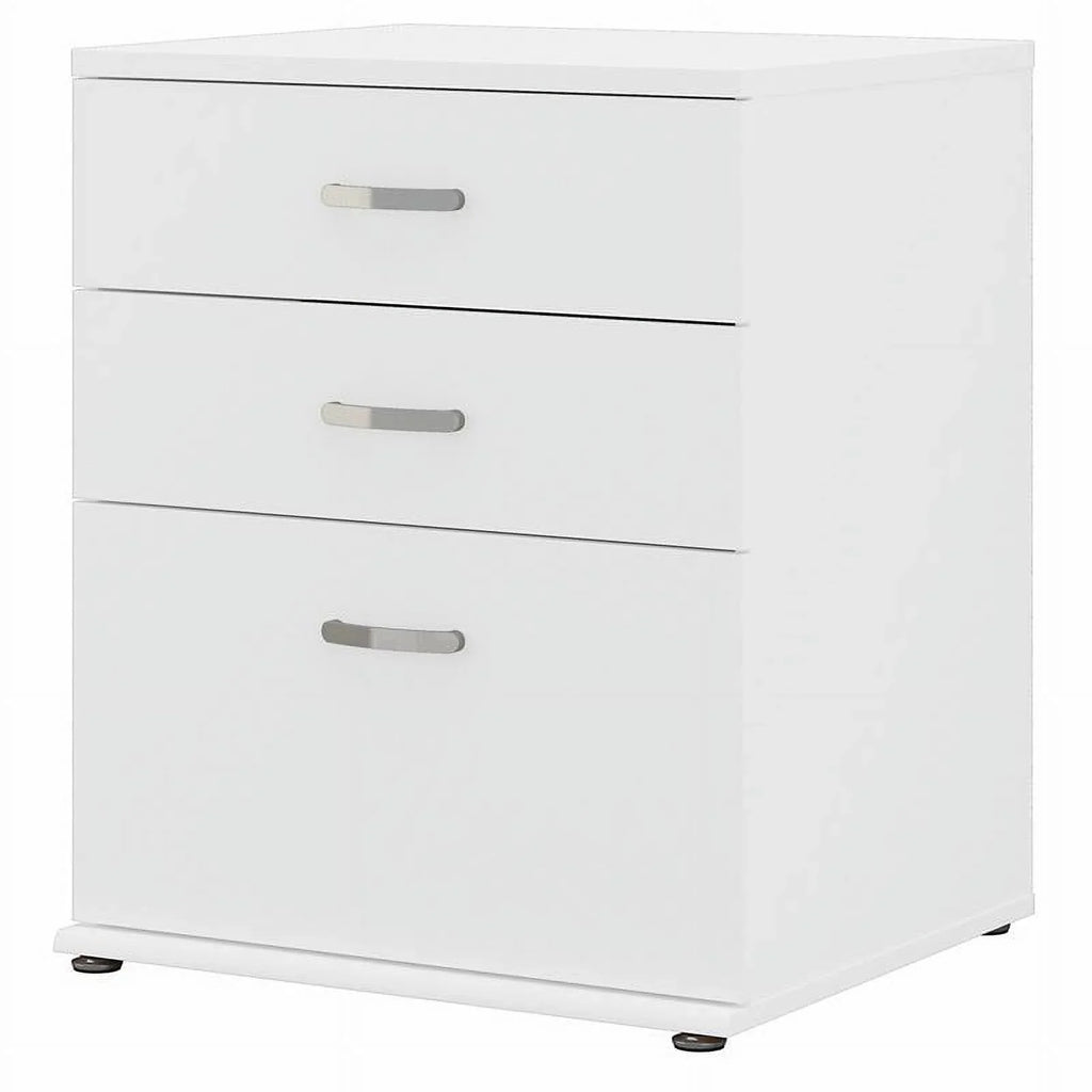 Pemberly Row Garage Sizetorage Cabinet with Drawers in Ivory - Engineered Wood