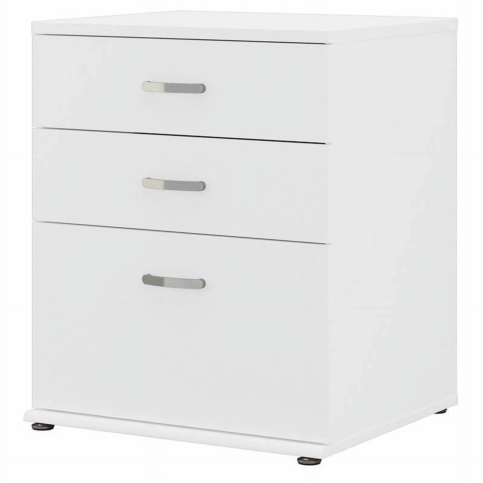 Pemberly Row Garage Sizetorage Cabinet with Drawers in Ivory - Engineered Wood