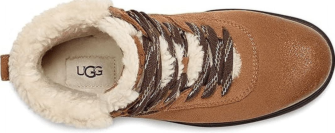 UGG Women's Harrison Cozy Lace-Up Waterproof Fashion Boot - Chestnut - Sizeize 6