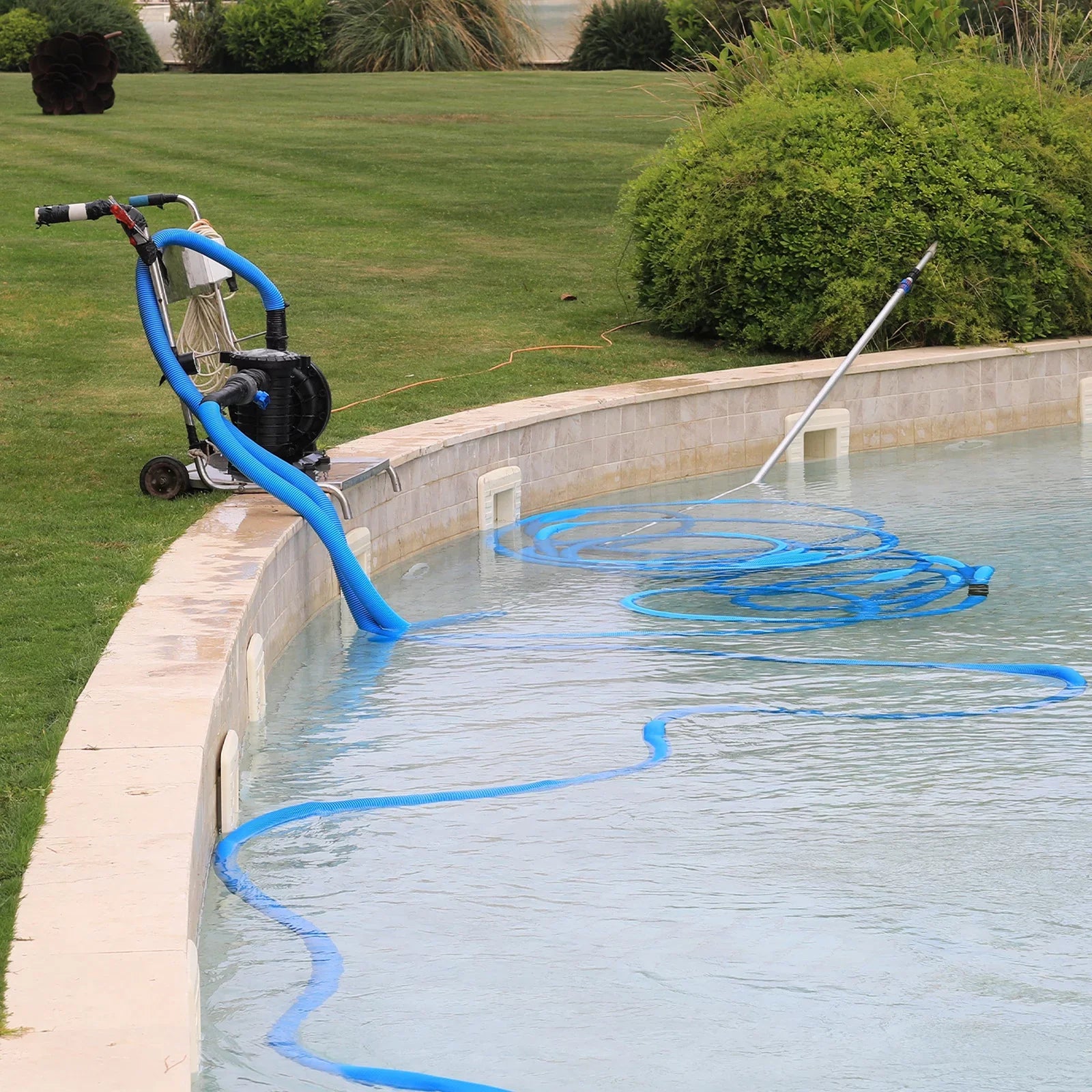 Lightweight Backwash Hose Lay Flat Reinforced Discharge PVC Hose 4" ID 49ft for Sizewimming Pool