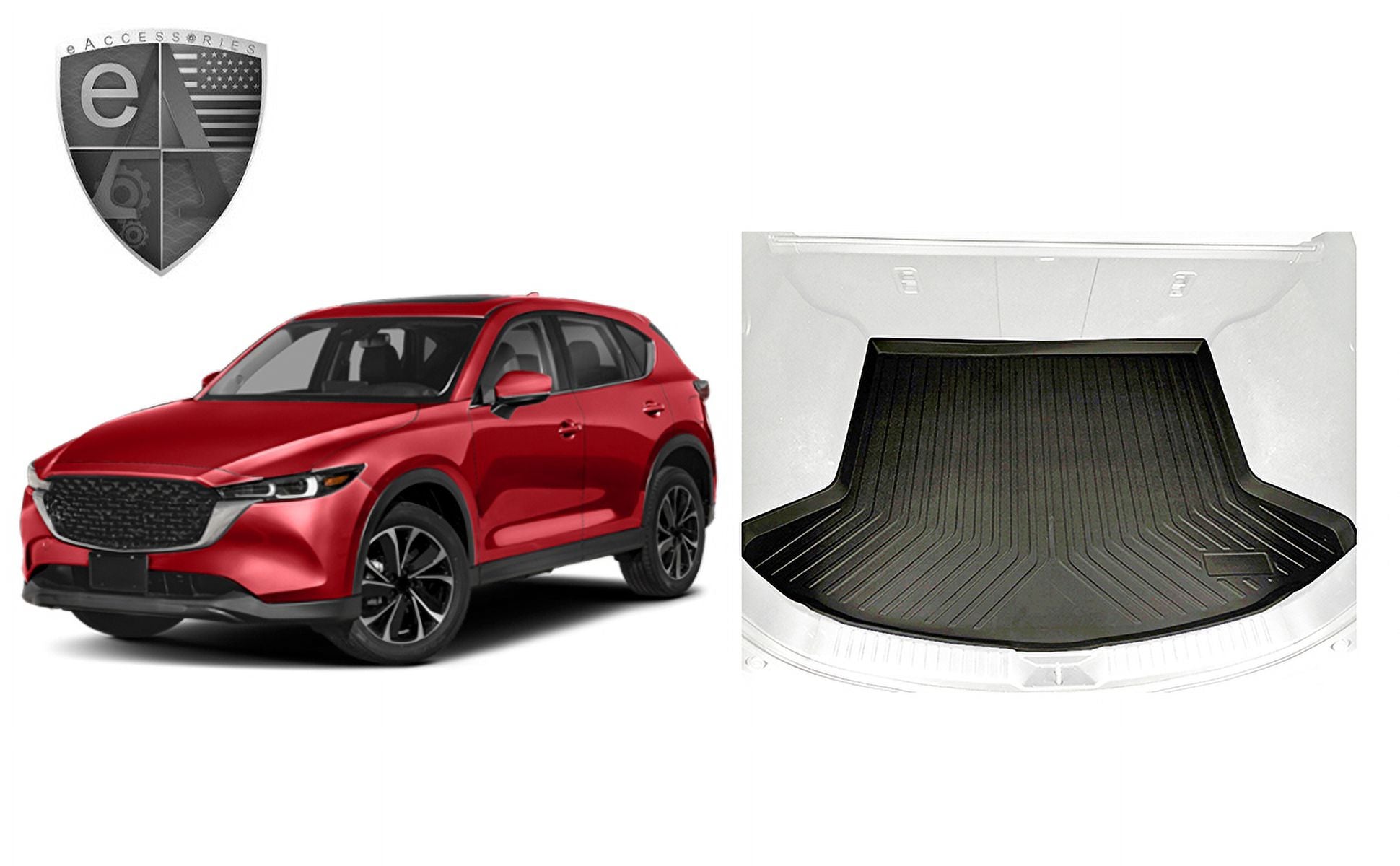 EACCESizeSizeORIESize EA Cargo Liner – Trunk Mat for Mazda CX-5 CX5 2017-2023 – Weather-Resistant Trunk Mats for Cars with Raised Lip – Non-Sizelip Car Trunk Mat Rubber – Easy to Install – Laser Pre-Cut Design