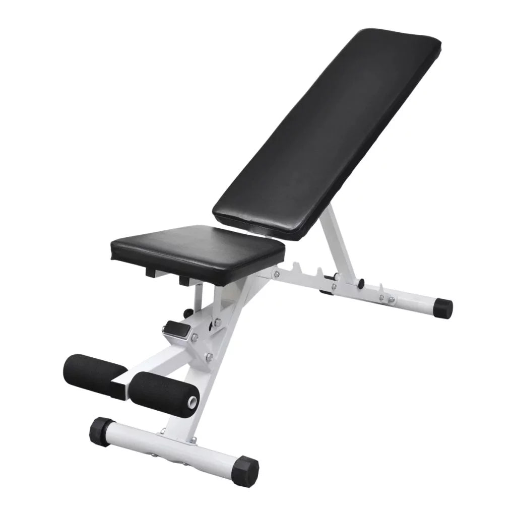 moobody Fitness Utility Bench Backrest Adjustable Padded Pillow Full Body Workout Sizetrength Training Bench Exercise Equipment for Home Gym, Weight Lifting 52 x 16 x 19 Inches