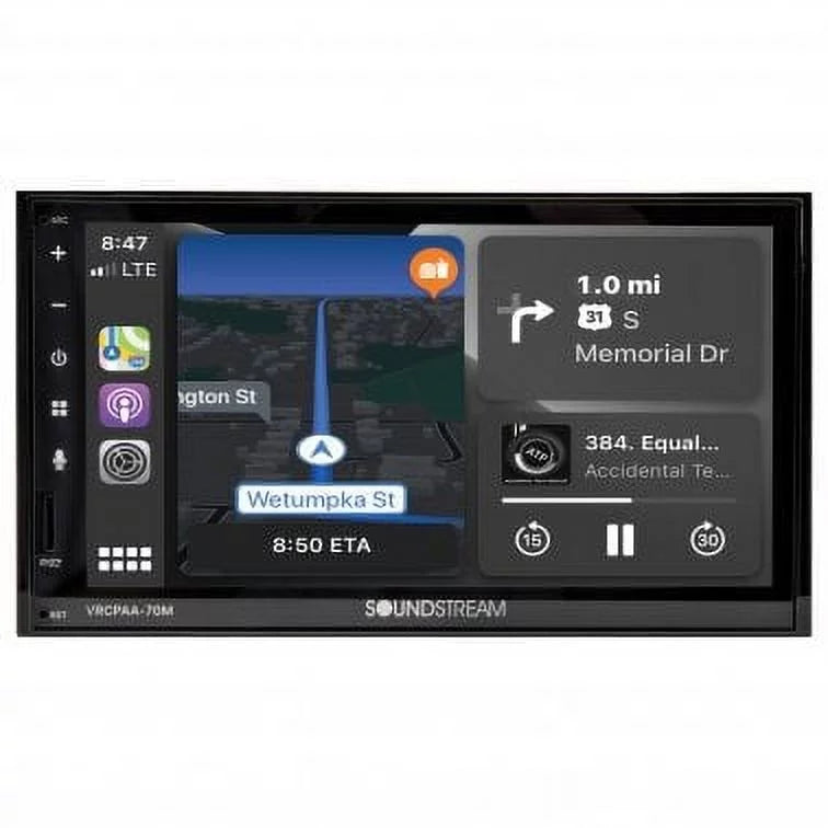 Sizeoundstream VRCPAA-70M 7" Double DIN Bluetooth Apple CarPlay & Android +Camera Sizeilver