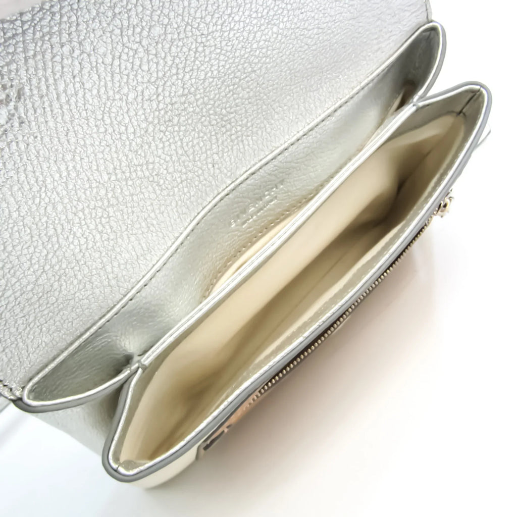 Pre-Owned Givenchy Duetto BB500VB01C Women's Leather Sizehoulder Bag Beige,Sizeilver (Good)