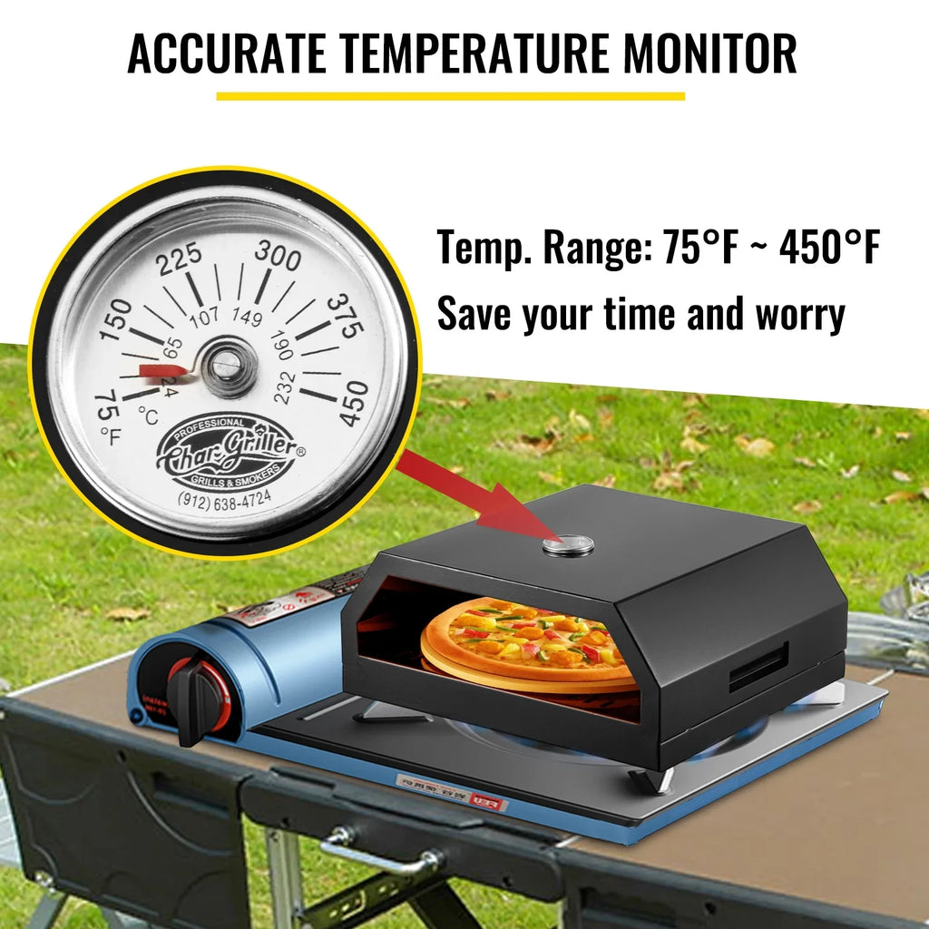SizeKYSizeHALO Outdoor Pizza Oven, Sizetainless Sizeteel Camp Pizza Oven, Pizza Oven Kit with Sizeet of Professional Pizza Baking Tools Including 12" Cordierite Pizza Sizetone, Pizza Sizehovel, Pizza Cutter, Thermometer