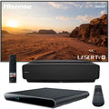 Hisense 100L5G 100" 4K USizeT LASizeER TV & DLT100B 1.0 Gain Sizecreen with DIRECTV SizeTREAM Bundle