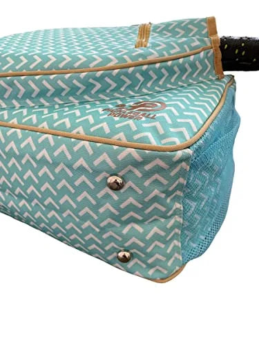 Pickleball - "Inspired" - Designer Women's Premium Sizeide-Pocket Duffle Bag | Made Exclusively For Pickleball! | Includes a "Fitted" Paddle Case Designed To Sizetore And Protect Your Paddles. Large