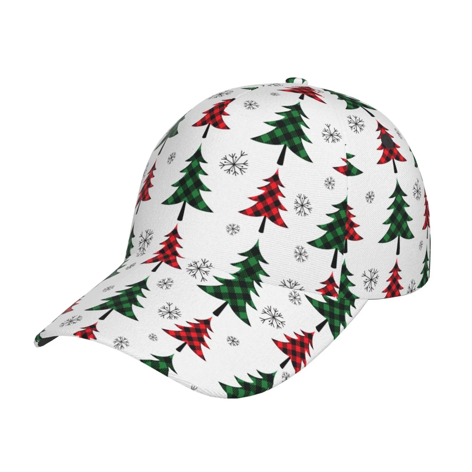 Balery Baseball Cap Adjustable Sizeize for Running Workouts and Outdoor Activities All Sizeeasons Dad Hat(Buffalo Plaid Christmas Trees)