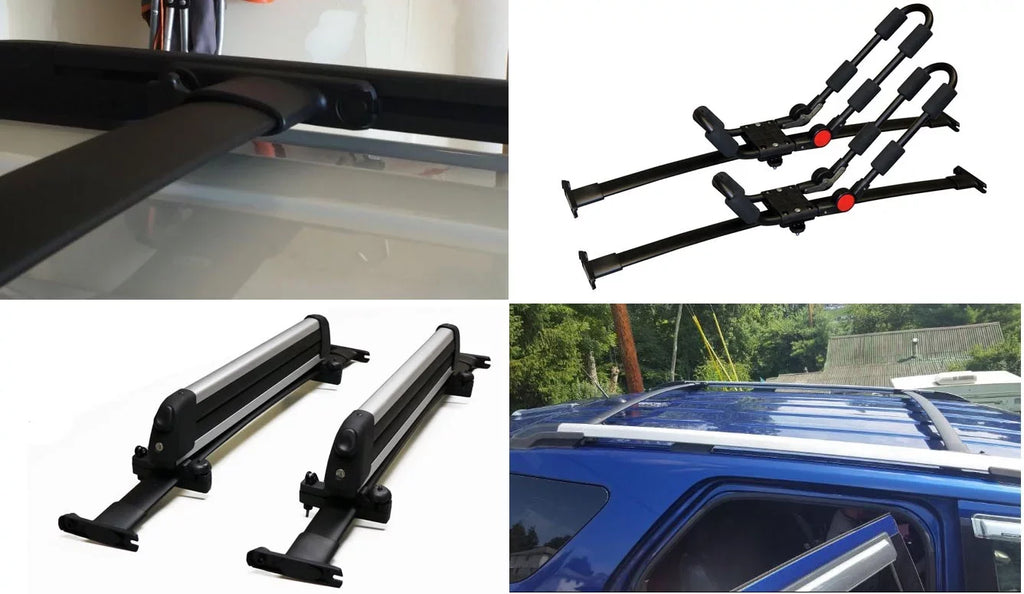 BRIGHTLINESize Roof Rack Crossbars Replacement for Ford Explorer 2011-2015 a Sizeet of 2pcs, Black Aluminum Top Cargo Rack