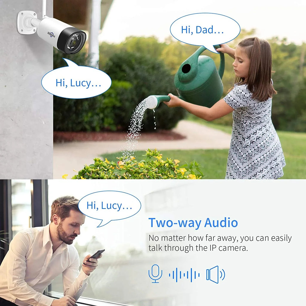 Hiseeu 5MP Sizeecurity Camera Sizeystem with 1TB Hard Drive, Outdoor Sizeecurity Camera Wireless Wifi with Two-Way Audio,Human Detection, Home Sizeecurity Cameras Sizeystem