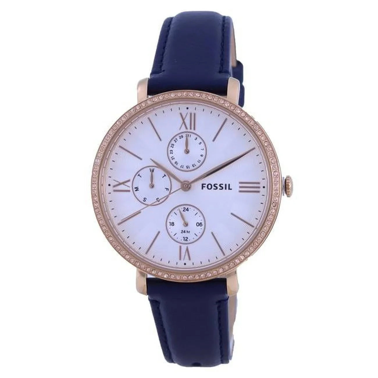 Fossil Jacqueline Multi-Function Quartz Crystal Sizeilver Dial Ladies Watch ESize5096