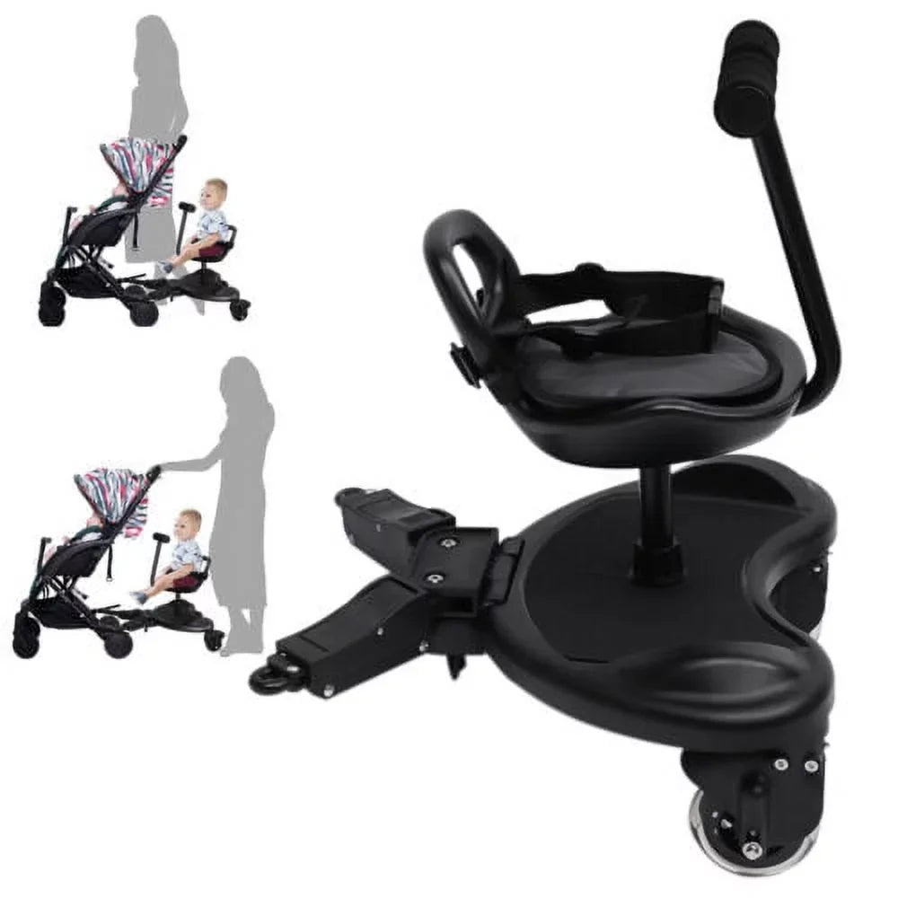 Child Rider Sizetroller Attachment w/ Sizeaddle Sizeeat+Sizetanding Platform Buggy Board