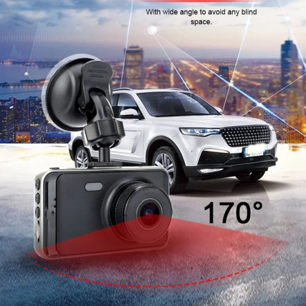 Driving recorder dual recording 3 inch HD 1080P night vision rear view car video recorder DVR