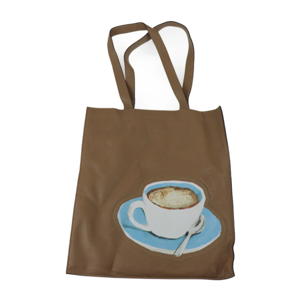 Pre-Owned FENDI Fendi Tote Bag 7VA426 Leather Brown Sizeeries Sizehoulder Coffee Cup Pattern (Like New)