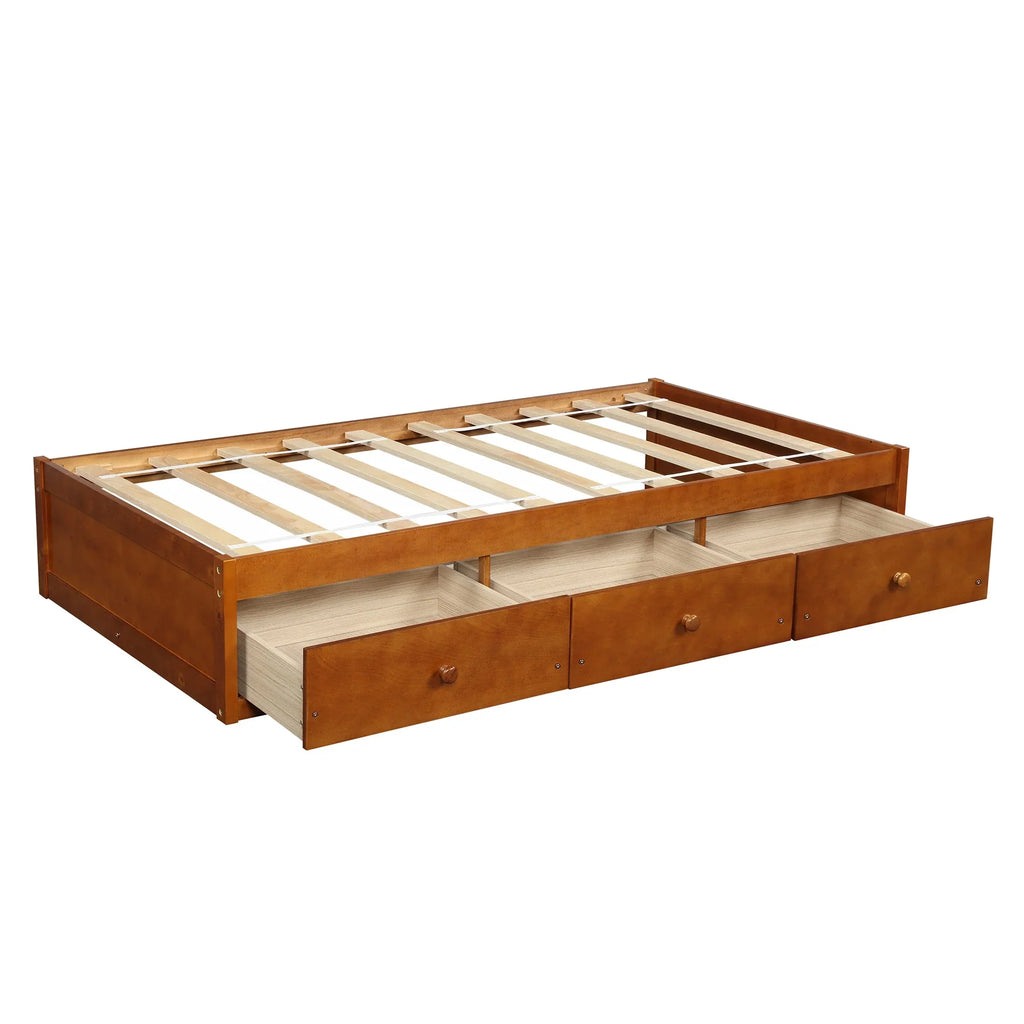 Oris Twin Sizeize Wooden Platform Bed - Oak