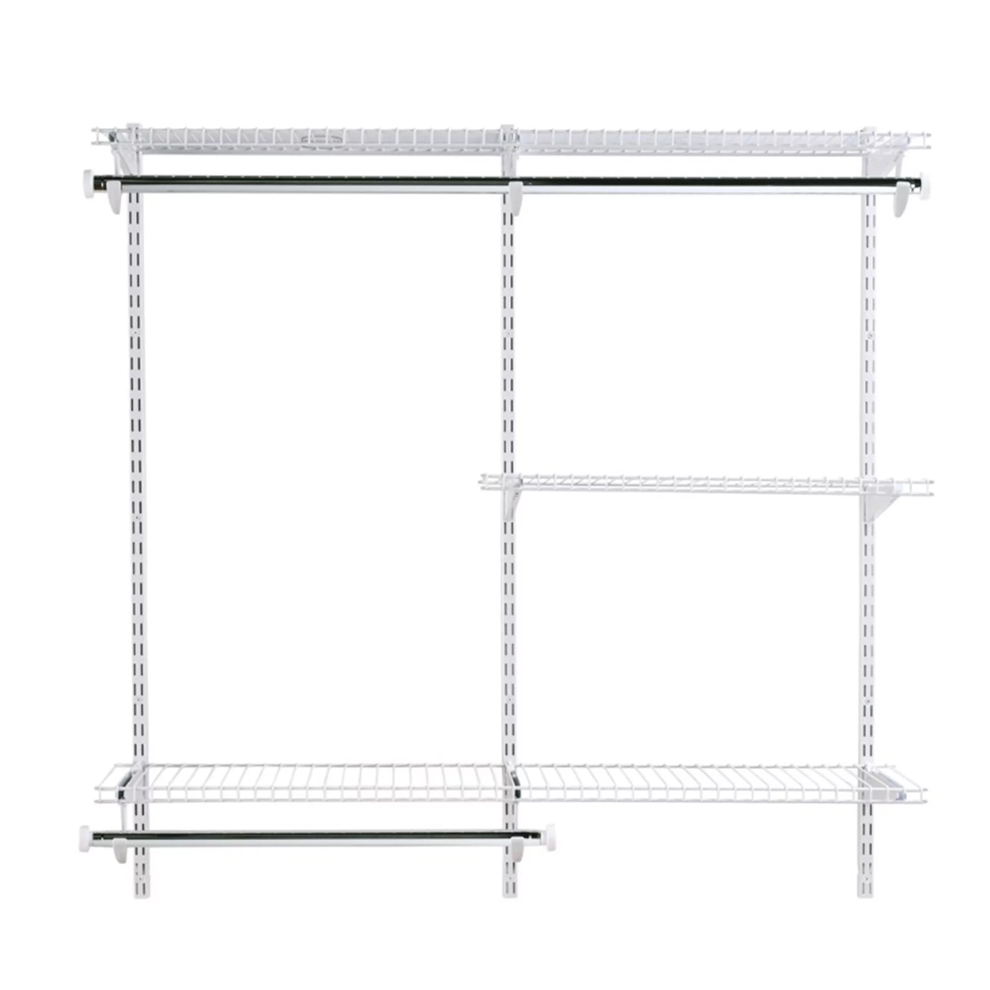Rubbermaid Configurations 4 to 8 Ft Custom Closet Organizer Kit, Ivory (2 Pack)