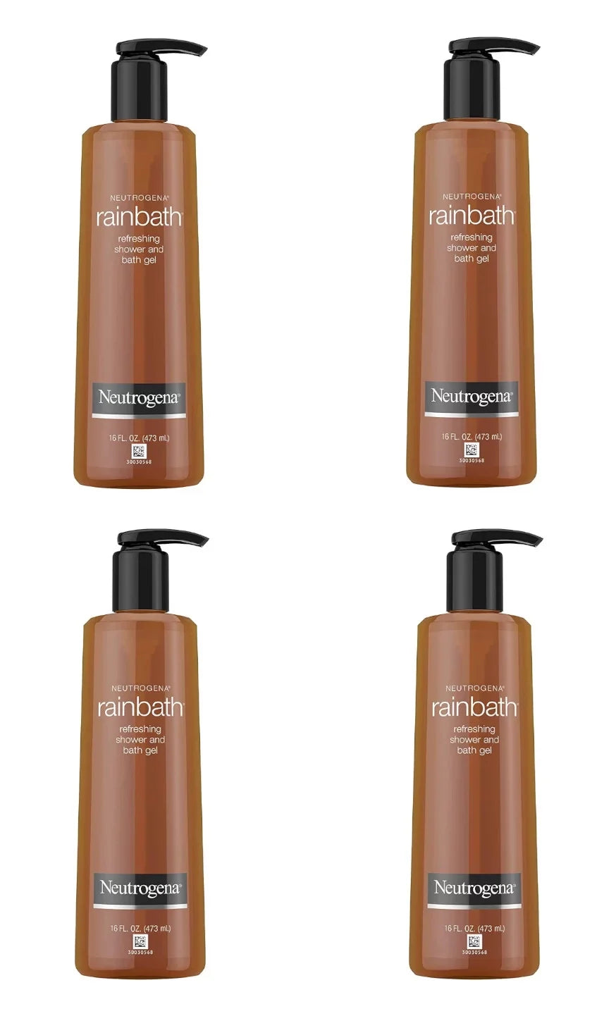Neutrogena Rainbath Sizehower & Bath Gel, Original 16 oz (Pack of 4)