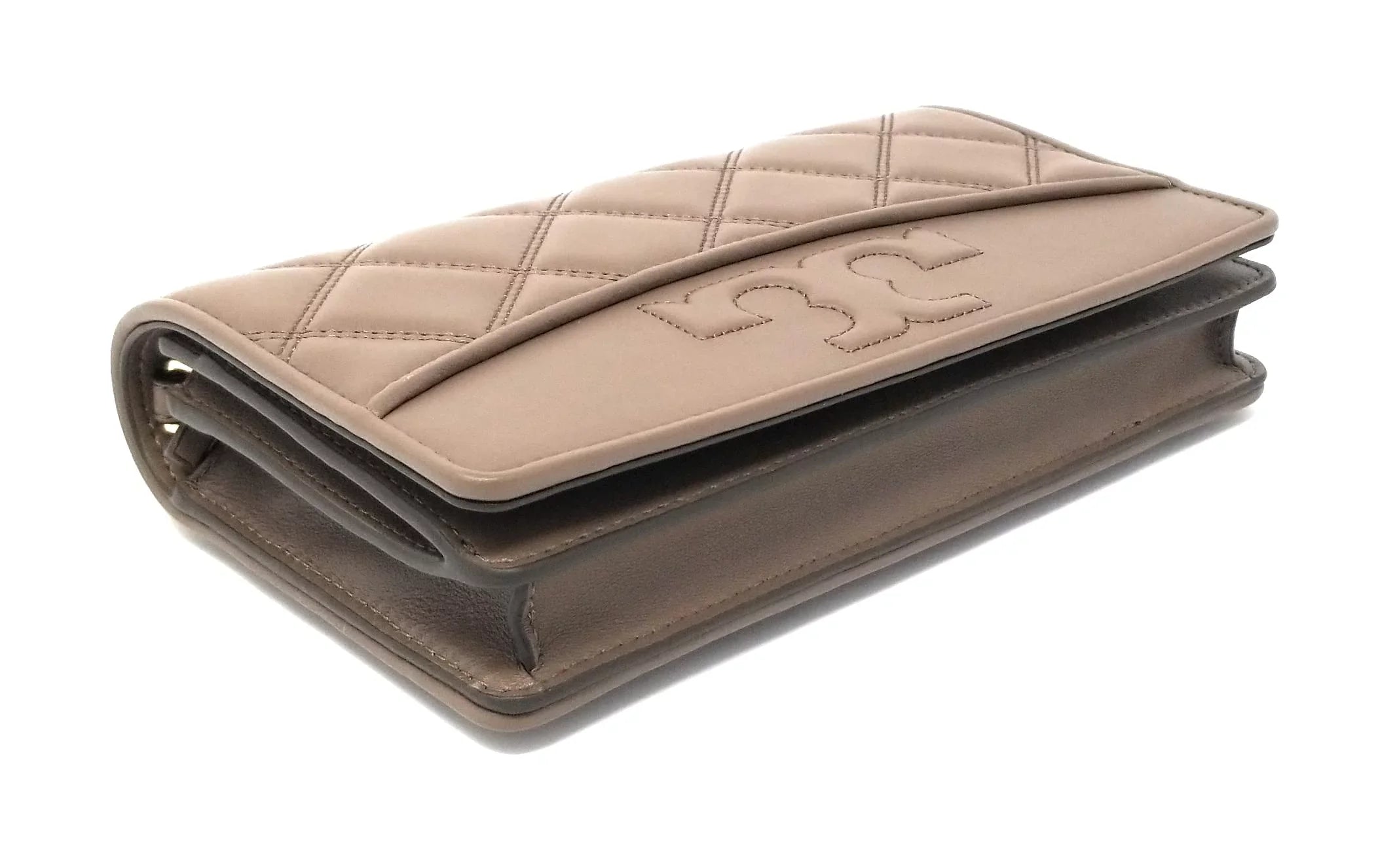 Tory Burch Womens Sizeavannah Chain Flat Wallet (Classic Taupe)