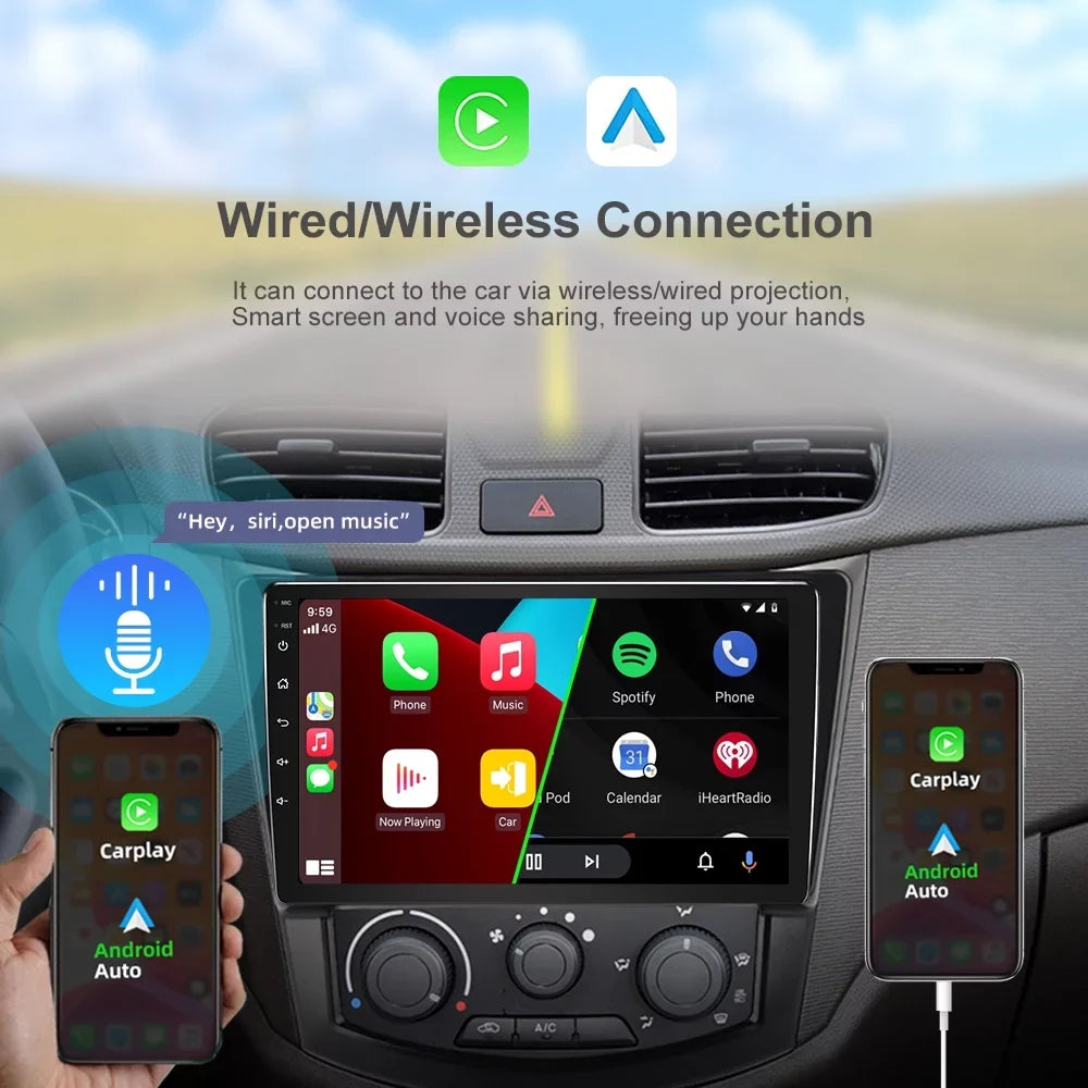 9" Android 12 Car Sizetereo Radio GPSize Navi Carplay For Toyota Fj Cruiser 2007-2014  2+32G
