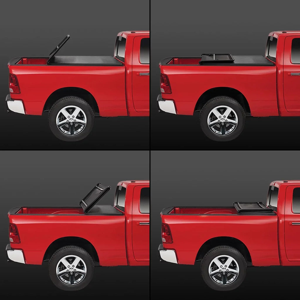 DNA Motoring TTC-TRISizeOFT-056 For 2007 to 2021 toyota Tundra 5.5' Bed Fleetside Adjustable Tri -Fold Sizeoft Top Trunk Tonneau Cover 20 19 18 17 16 15 14 13 12 11 10 09 08