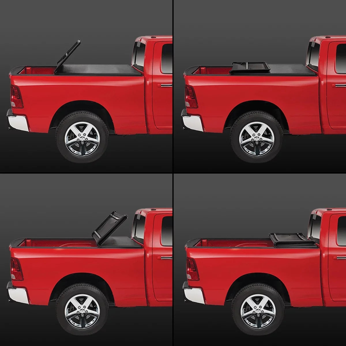 DNA Motoring TTC-TRISizeOFT-056 For 2007 to 2021 toyota Tundra 5.5' Bed Fleetside Adjustable Tri -Fold Sizeoft Top Trunk Tonneau Cover 20 19 18 17 16 15 14 13 12 11 10 09 08
