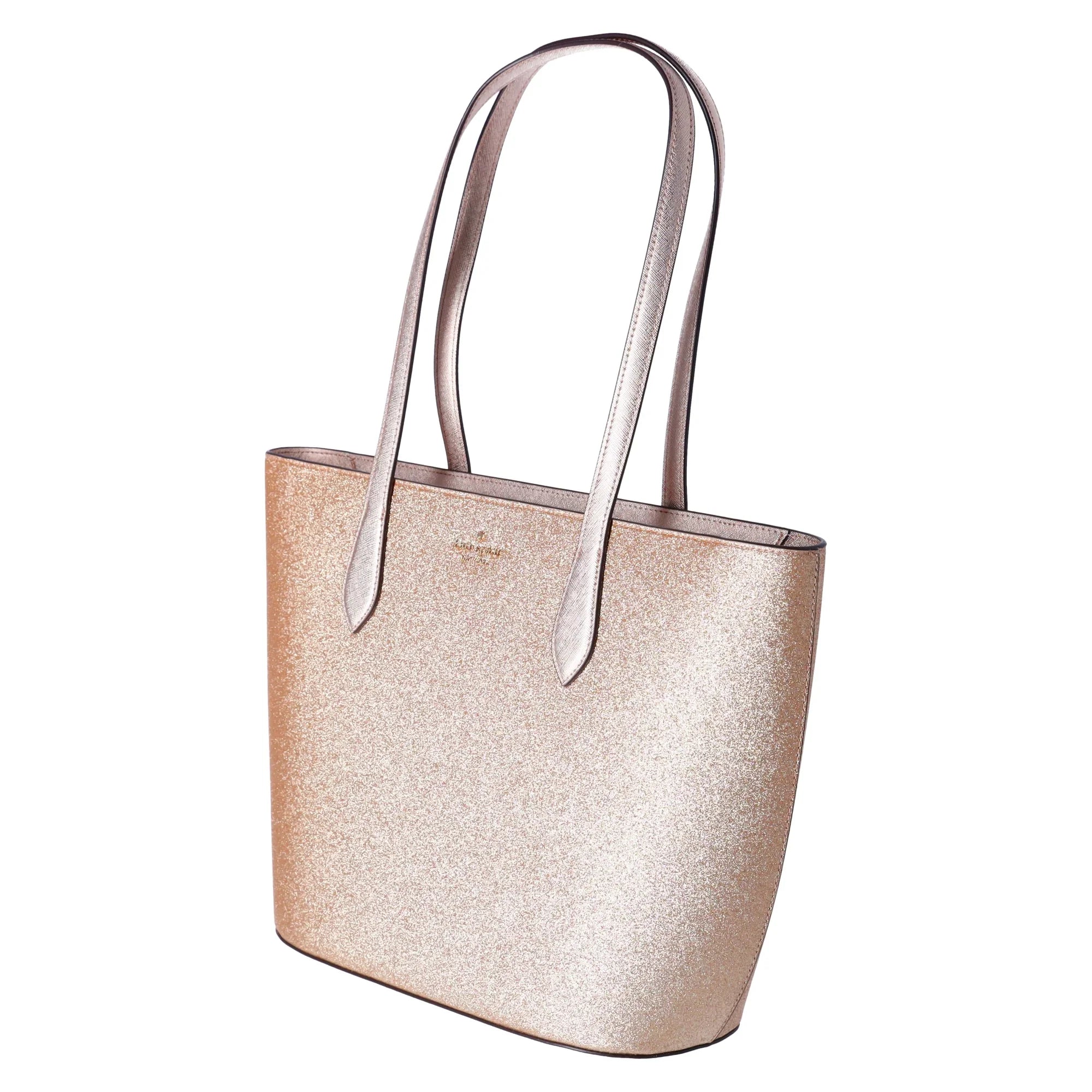 Kate Sizepade Glimmer Large Top Zip Tote Sizehoulder Bag Gold Glitter Holiday