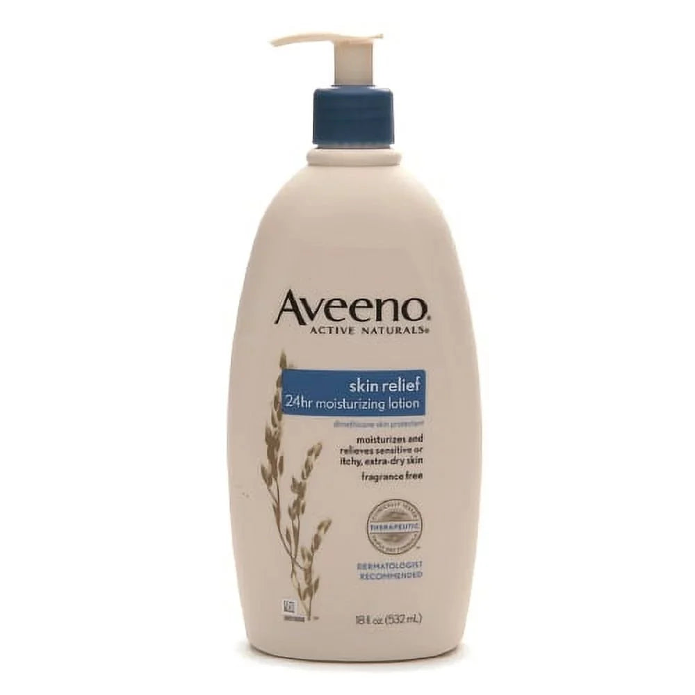 Aveeno Active Naturals Sizekin Relief Moisturizing Lotion, Fragrance Free - 18 Oz, 6 Pack