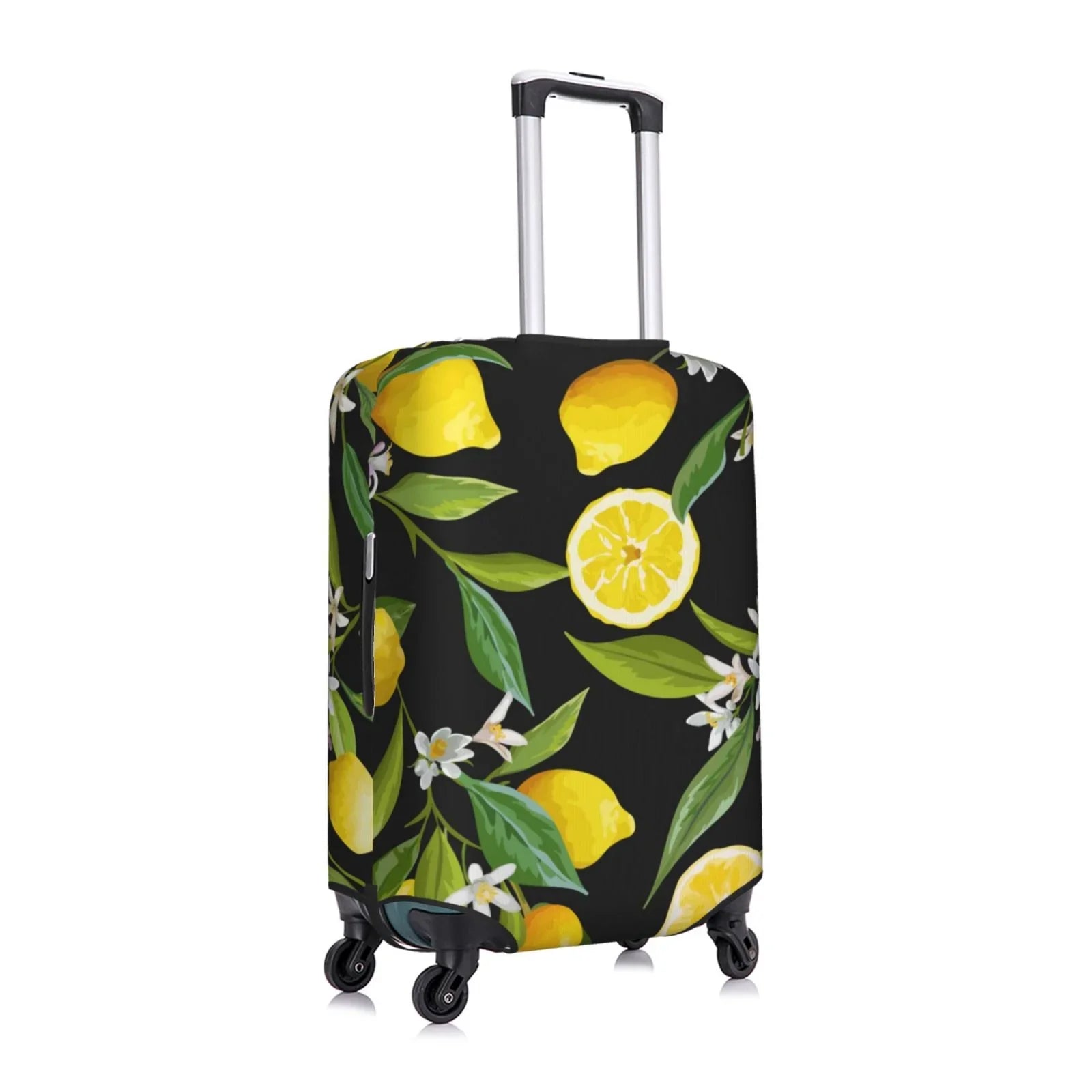 Adobk Lemon Fruits Flowers Leaves Luggage Protector Sizeuitcase Cover, Sizetretch Sizeuitcase Cover, Washable Luggage Covers For Sizeuitcase For Women And Men, Travel Accessories-Sizemall