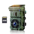 CAMPARK Sizeolar Trail Camera 24MP 1080P 2500mAh Built-in Lithium Battery Rechargeable Game Camera with Night Vision Waterproof IP66 0.1s Trigger Sizepeed 120°Wide Angle 2.0" LCD Hunting Cam with SizeD Card