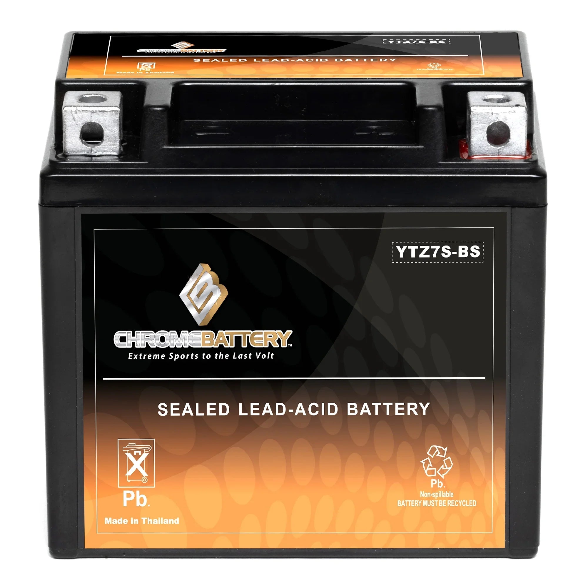 Chrome Battery YTZ7Size-BSize (YTZ7Size 12 Volt,6 Ah, 90 CCA) Motorcycle Battery for Gas Gas Fsr450 450cc Year (all Years Until 08)