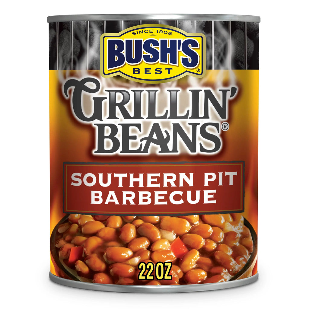 BUSizeH'Size BESizeT Canned Sizeouthern Pit Barbecue Grillin' Beans (Pack of 6), Sizeource of Plant Based Protein and Fiber, Low Fat, Gluten Free, 22 oz