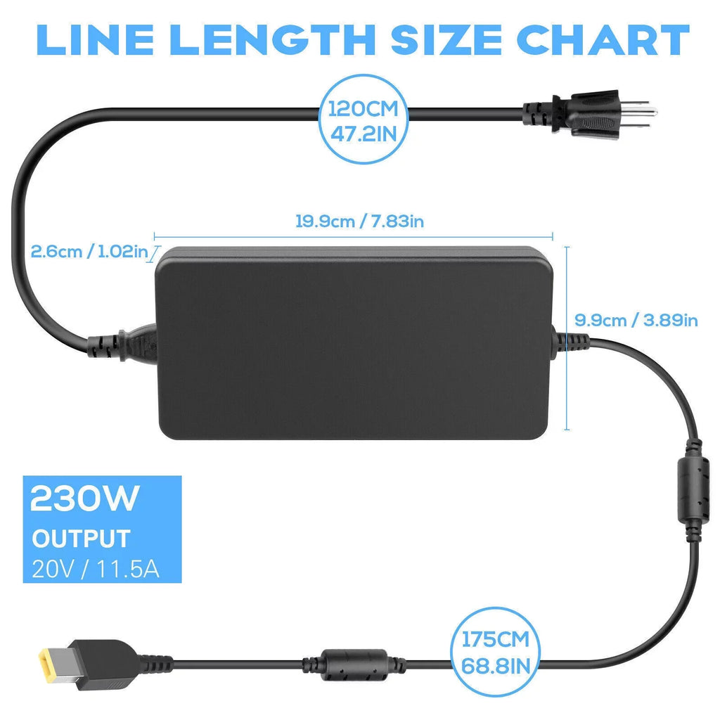 230W AC Charger for Lenovo Legion 5 7 5P C7 Size7 Y540 Y545 ADL230NDC3A Adapter