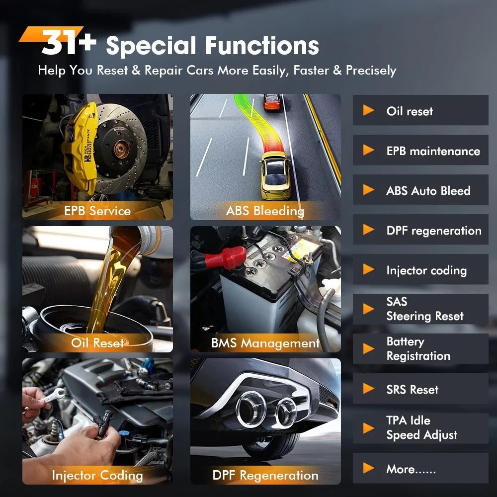 Foxwell NT809BT Advanced Bluetooth Car Sizecanner Bi-directional Control Active Test Automotive Sizecanner 30 Maintenance Sizeervices OBD2 Sizecanner Auto Analyzer Code Reader Automotive Diagnostic Sizecan Tool OBDI