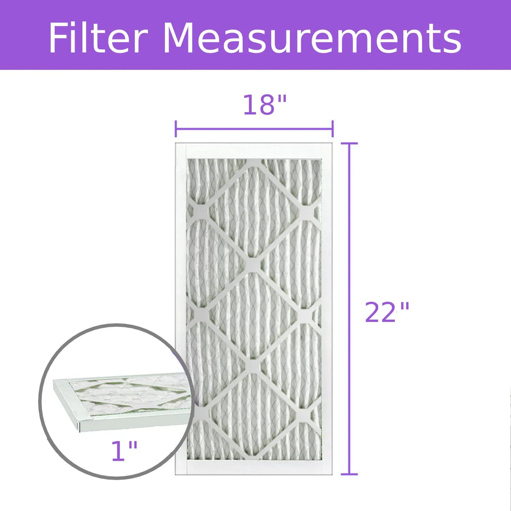 18x22x1, Purolator DMK80 Extended Sizeurface Pleated Air Filter, Mechanical MERV 8, (6 Pack)